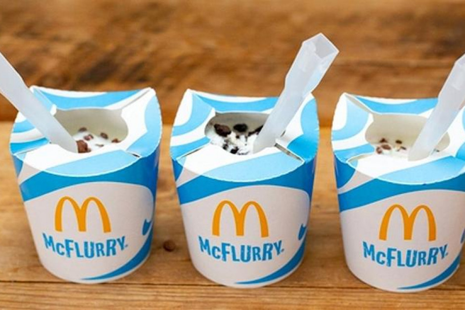 McDonald's wycofa plastikowe wieczka na lody McFlurry