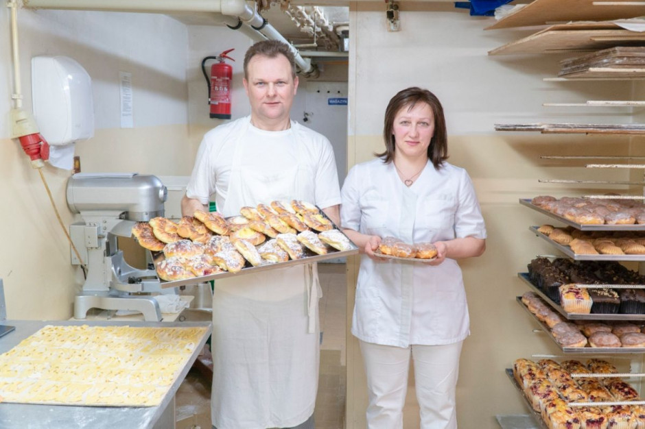 Adam i Zgutka i Barbara Zgutka, właściciele Cukierni Perełka