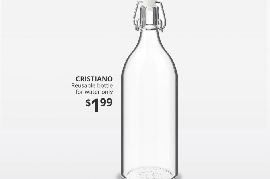 IKEA z butelką Cristiano. Wyłącznie na wodę