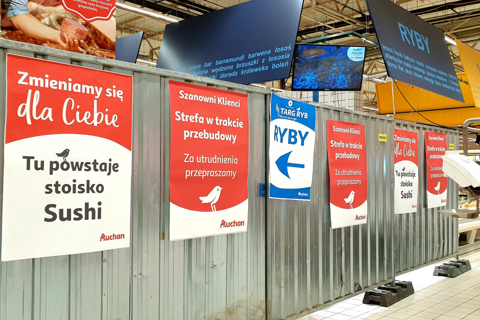 Stoiska sushi w Auchan działają już w ośmiu miastach w Polsce. Wkrótce dojdą kolejne dwa