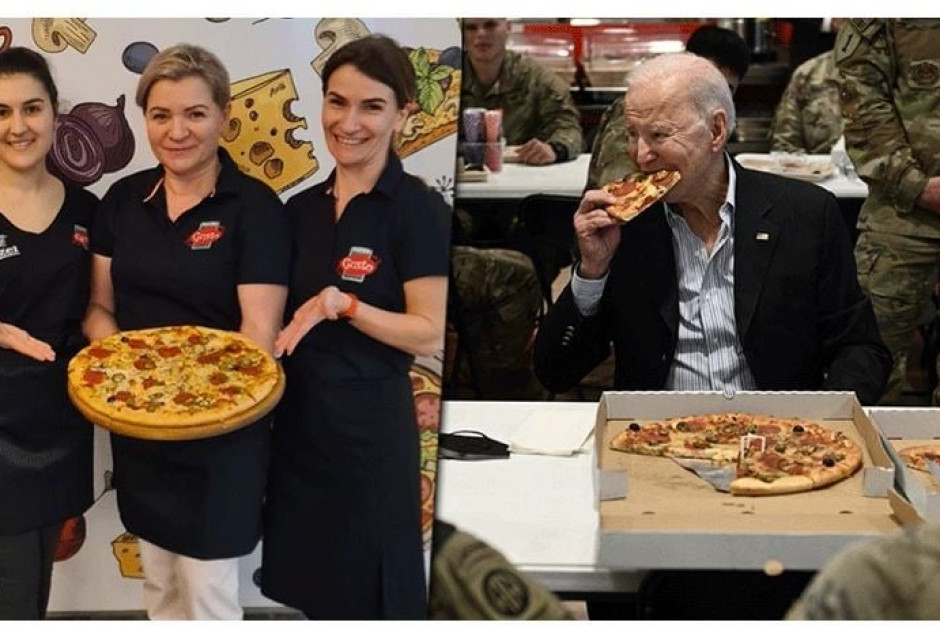 Joe Biden zjadł pizzę z żołnierzami. Jaki placek wybrał?