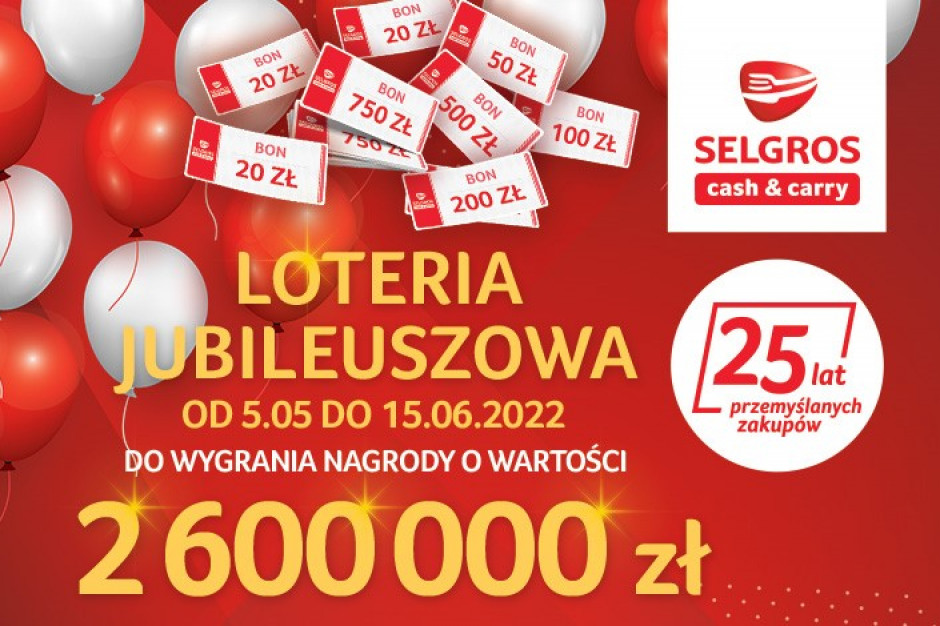 Jubileuszowa loteria Selgros Cash & Carry z okazji 25-lecia działalności w Polsce 