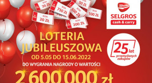 Jubileuszowa loteria Selgros Cash & Carry z okazji 25-lecia działalności w Polsce 
