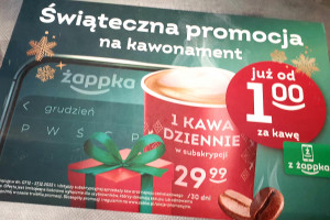 Żabka w grudniu dała promocyjną cenę na kawonament