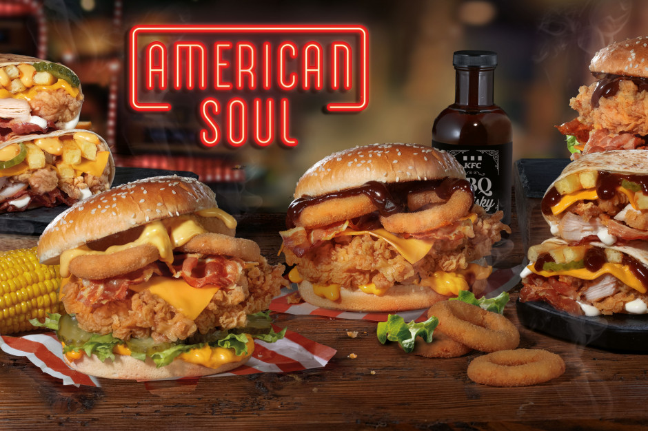 American Soul w KFC: Burgery i wrapy z nowymi sosami
